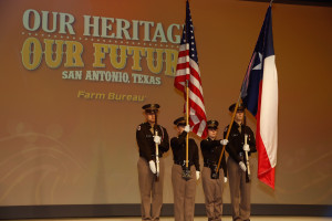 The presentation of the US flag to open the recent American Farm Bureau Annual Conference in San Antonio, Texas. The presentation of the US flag to open the recent American Farm Bureau Annual Conference in San Antonio, Texas.