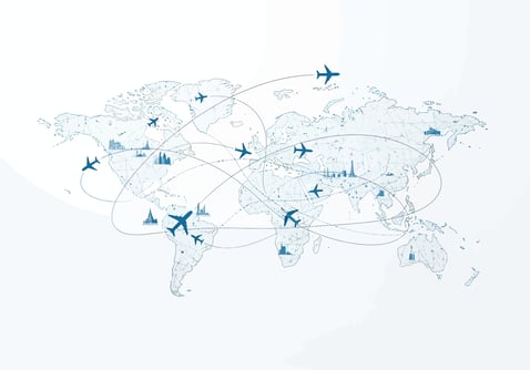 expansive travel network graphic