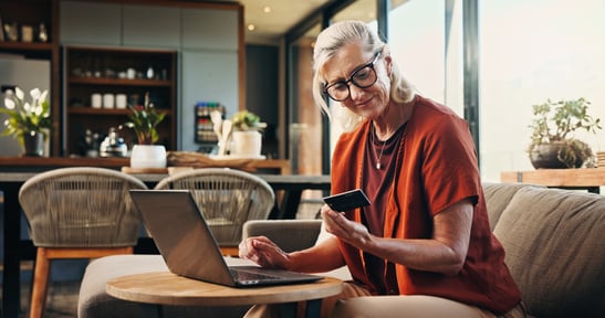 woman purchasing items online