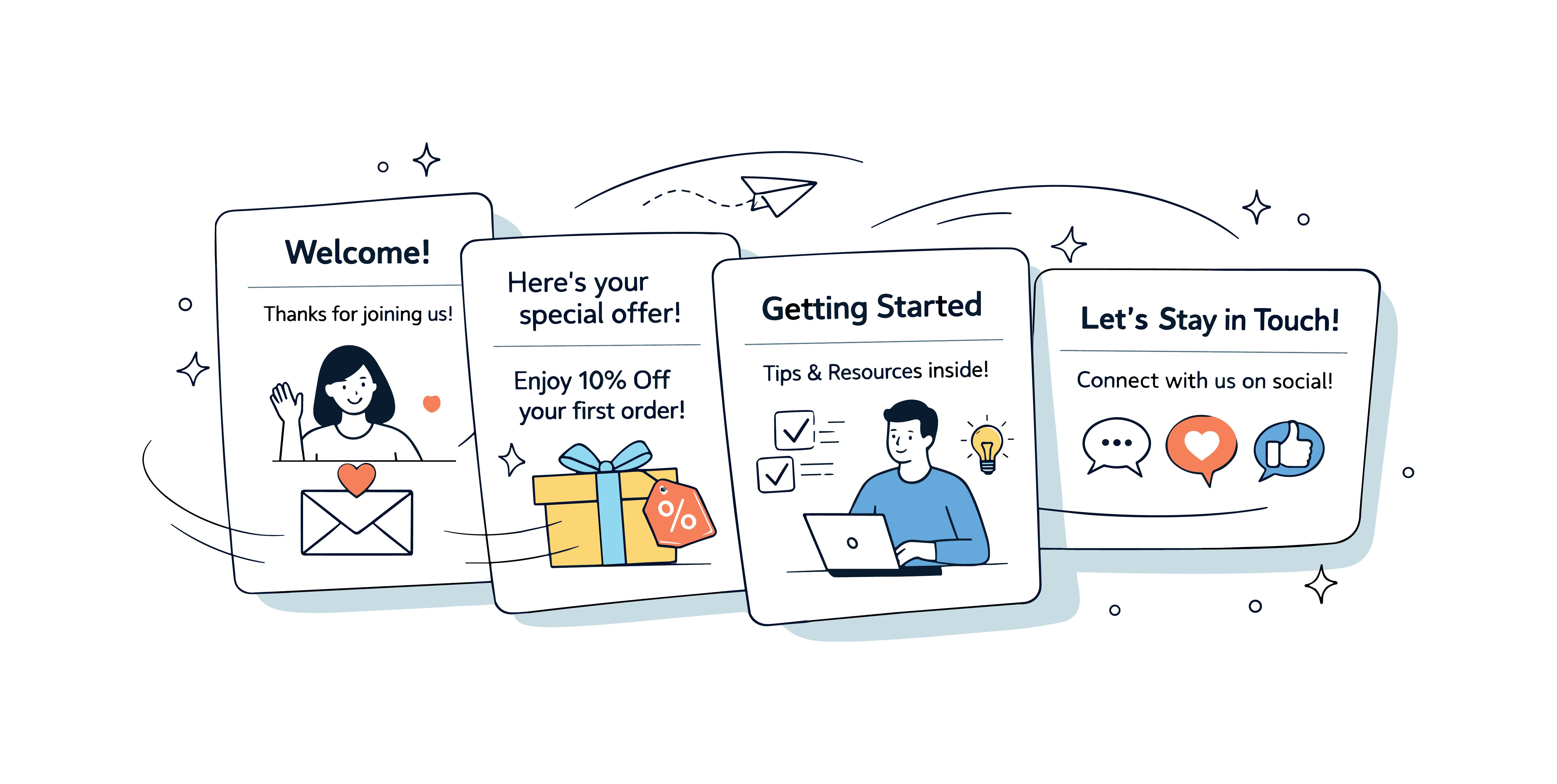 welcome series emails for new members