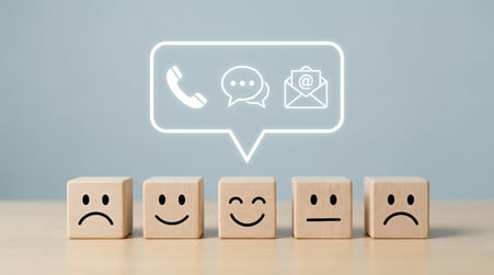 employee communications with graphic and blocks
