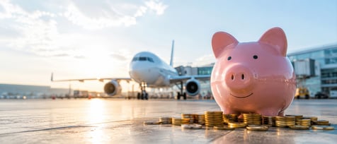 piggy bank at the airport