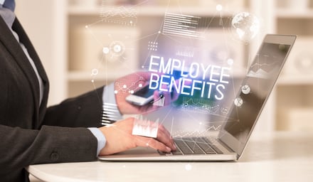 employee benefits on a computer