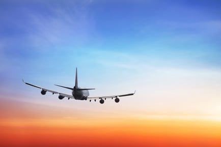 airplane in the sky
