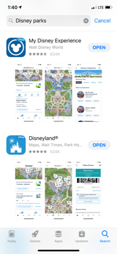 Disney app