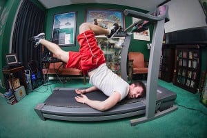 treadmill pratfall